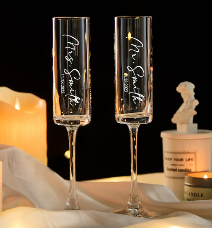 Classic Wedding Gifts| Modern Toasting Flutes