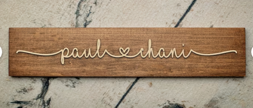 Unique Wedding Gift | Personalized Couple Names
 
