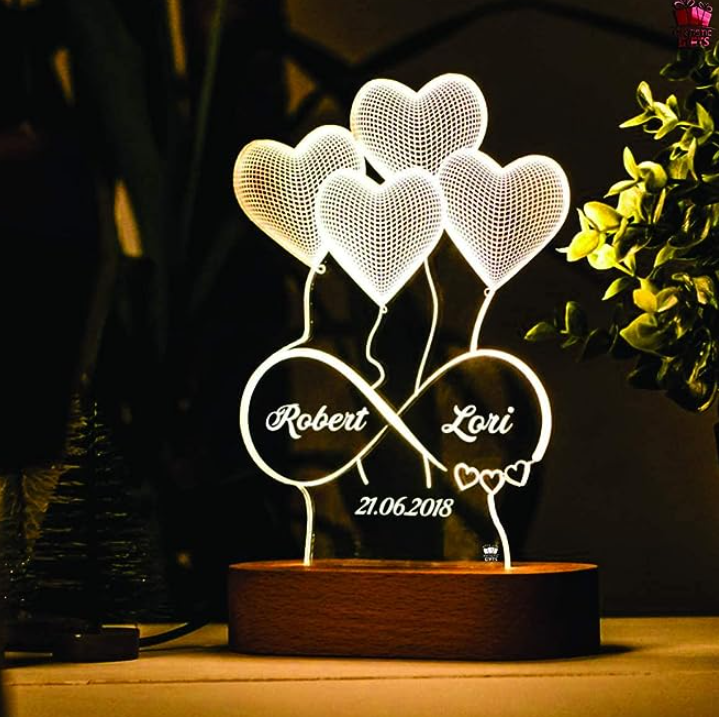 Classic Wedding Gift| Heart Shape Table Lamp
