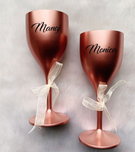 Classic Wedding Gift| Wine Glasses 
